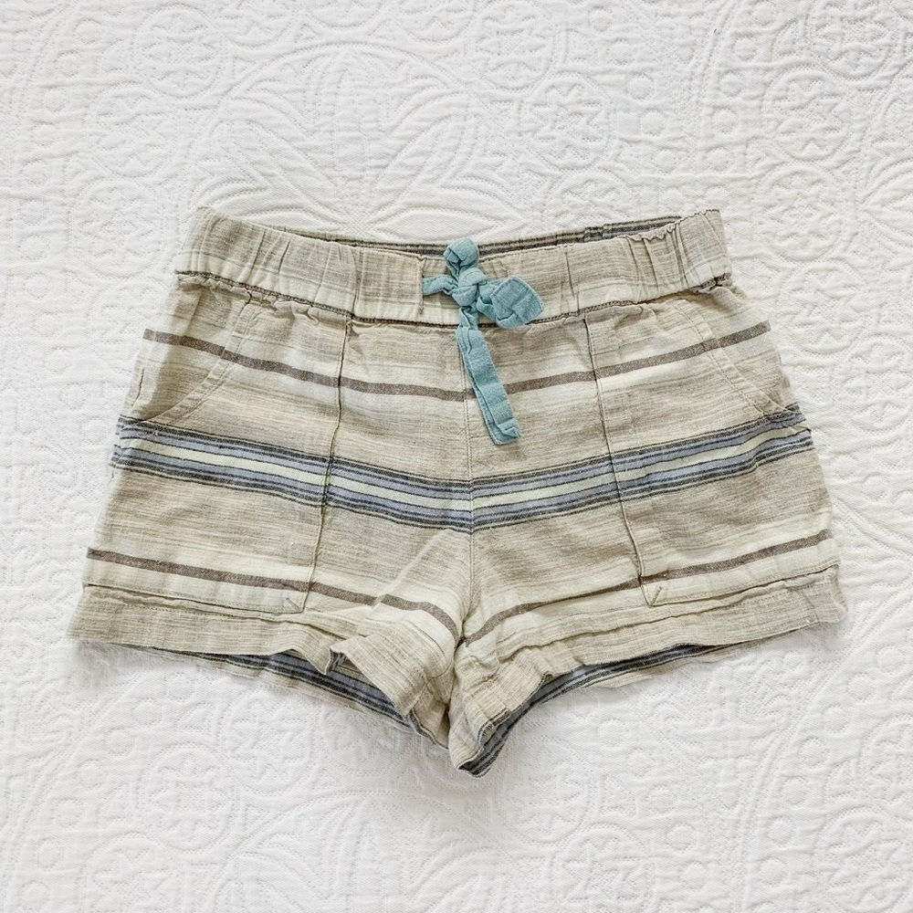 Patagonia Girls' Lightweight Hemp Shorts, Tarkine Stripe Small: Marrow Grey